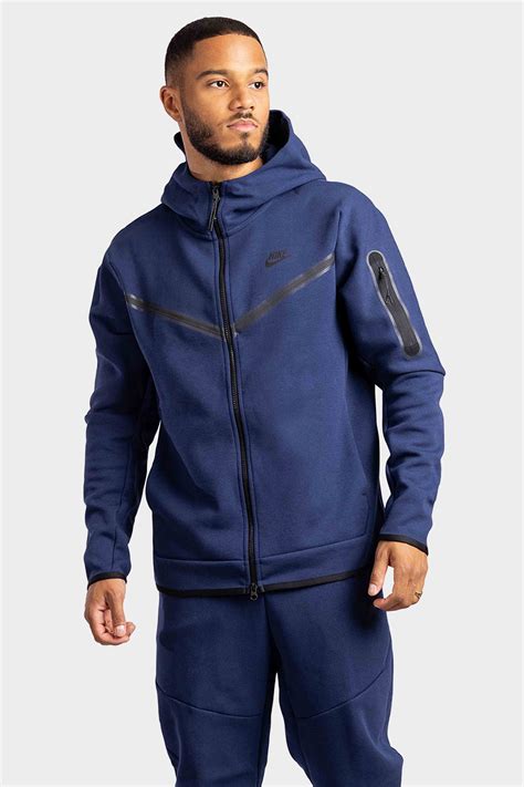 nike tech fleece donkerblauw heren|nike tech fleece jacket.